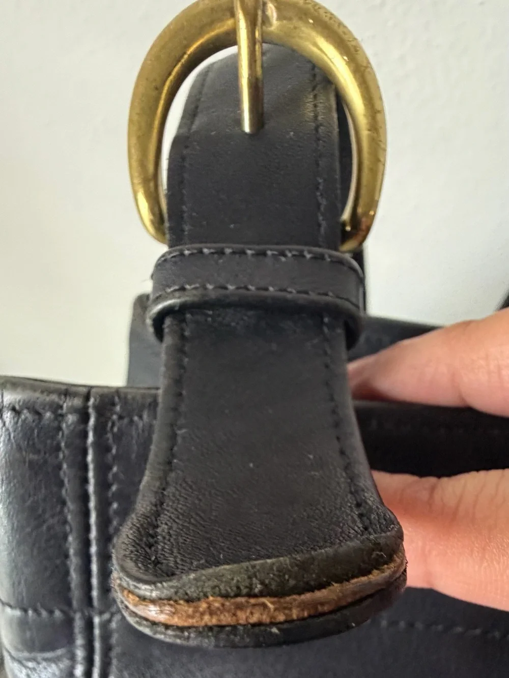 VINTAGE Coach Black Waverly Soho Buckle Bag